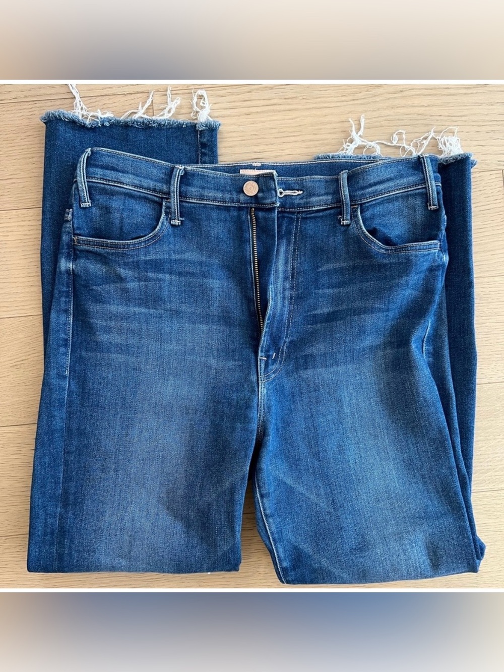 MOTHER Hustler Ankle Fray Jeans size 32 - Picture 4 of 8